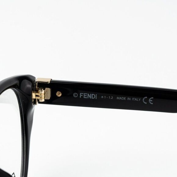 NEW Fendi FE50020I FIRST 001 Shiny Black Women Cat Eye Eyeglasses - Picture 7 of 11